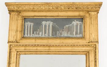 A late Gustavian mirror, circa 1800.