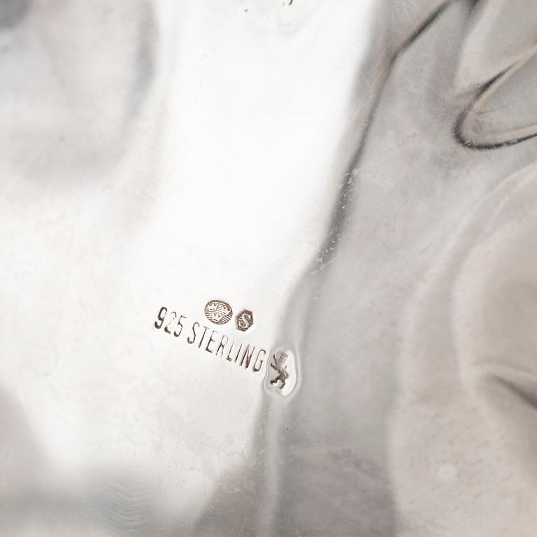 Kaffeservis, 3 delar, silver, rokokostil.