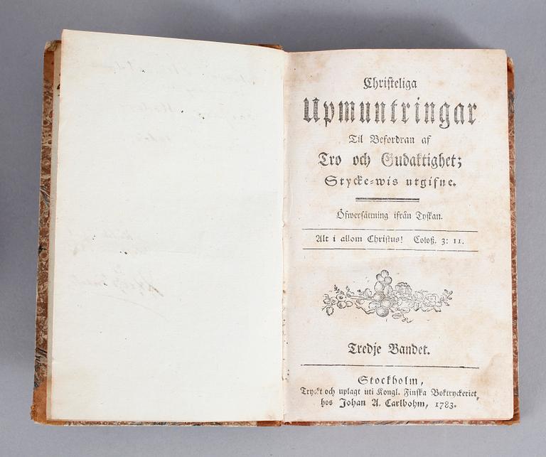 PARTI BÖCKER, 6 st, bl.a "Memorabilium", Johannis Schefferi, 1672.