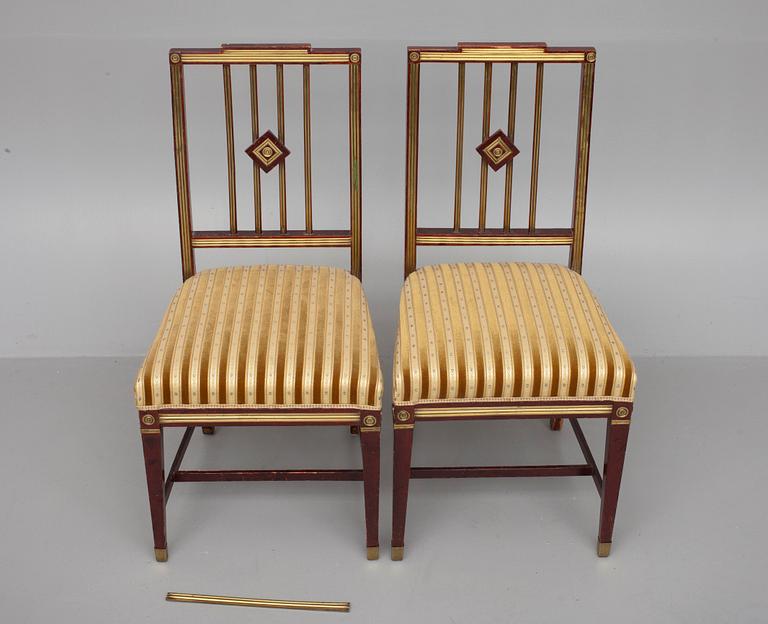 STOLAR, ett par, Jacob-stil, Ryssland 1800-talets slut.