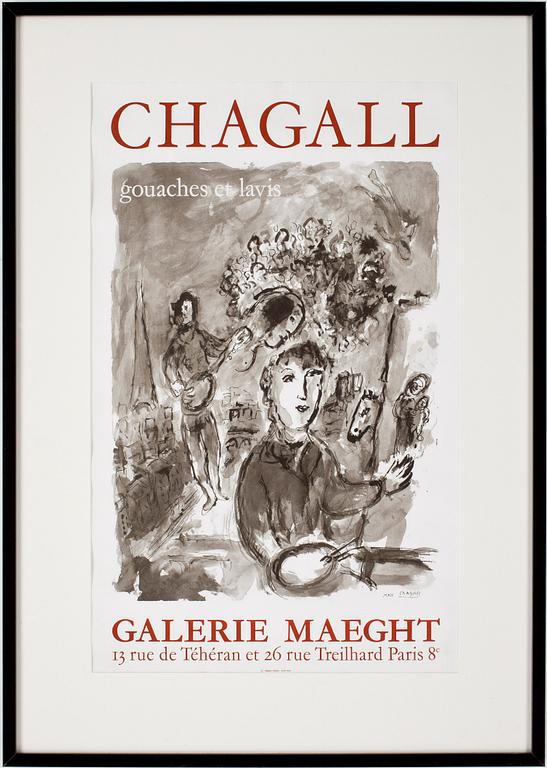 MARC CHAGALL, utställningsaffisch.