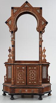 244. A moorich style cabinet. Presumably from Syria.  From around year 1900.