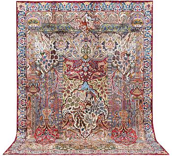 A carpet, Kashmar, c. 398 x 294 cm.