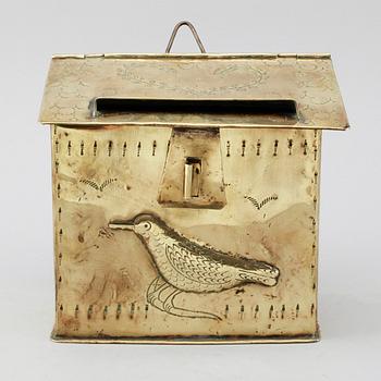 BREVLÅDA, mässing, 1800-talets andra hälft.
