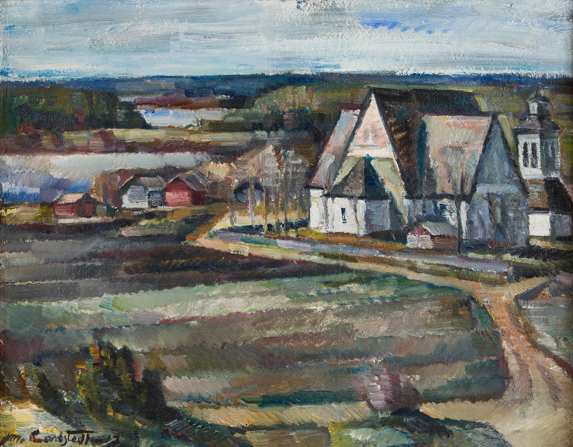 Mikko Carlstedt, Vy med Sääksmäki kyrka.