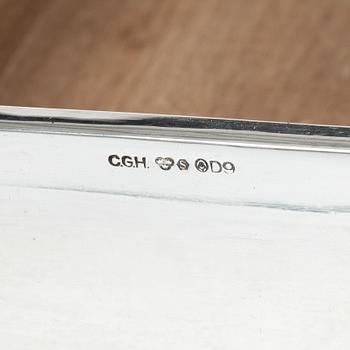 C.G. Hallberg, Tobaksskrin, silver, Stockholm 1954.