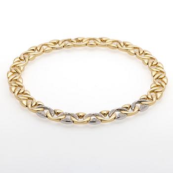 Collier, 18K guld med briljanter, Chiampesan, Italien.