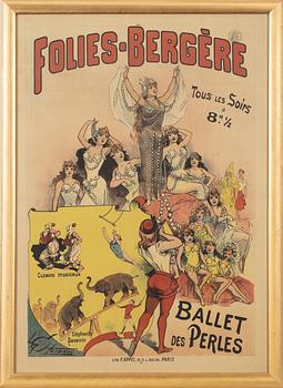 Alfred Choubrac, a lithographic poster, F. Appel, Paris, France, late 19th Century.