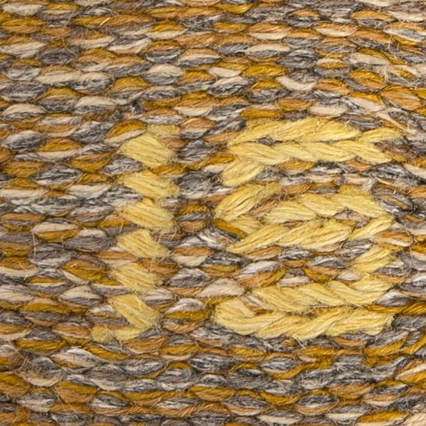 A Swedish flat weave carpet signed Ingegerd Silow 282x196 cm.