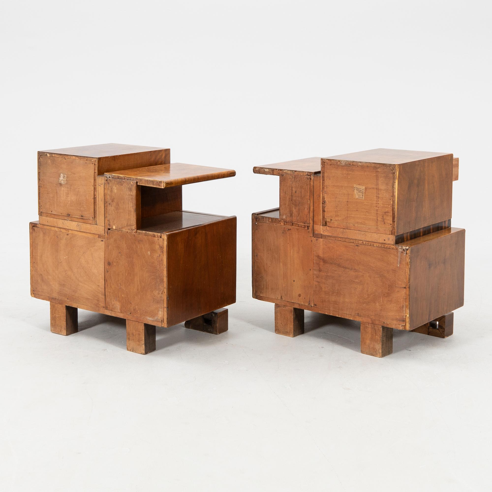 Sängbord ett par Art Deco 1940-tal.
