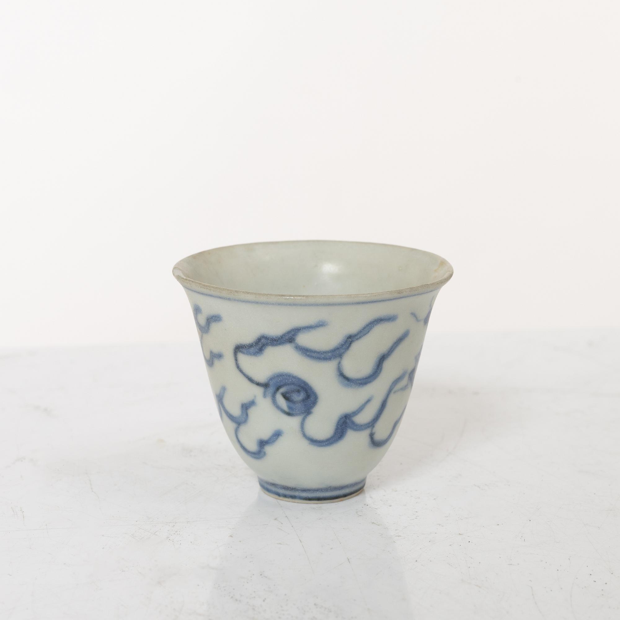 Vinkopp, porslin. "Hatcher cargo", 1600-tal.