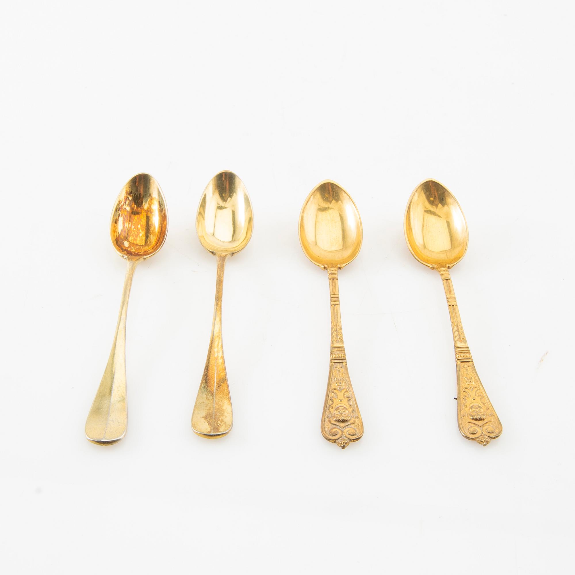 coffee spoons 12+12 pcs turn of the century 1900.