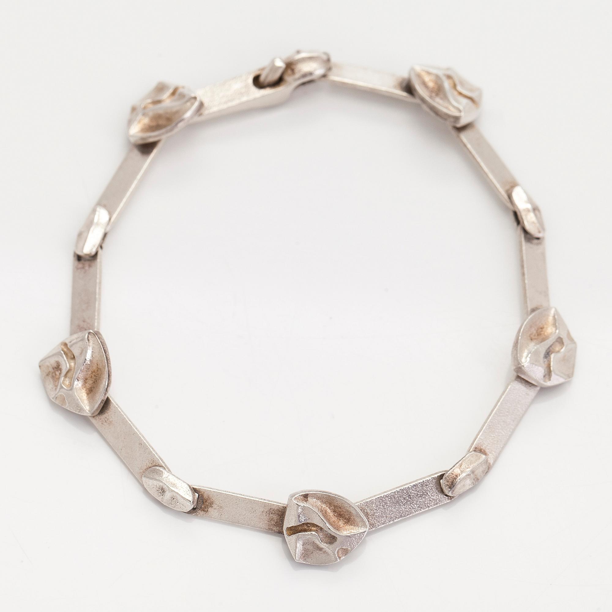 Björn Weckström, bracelet, brooch, earrings, pins, silver, Lapponia 2006.