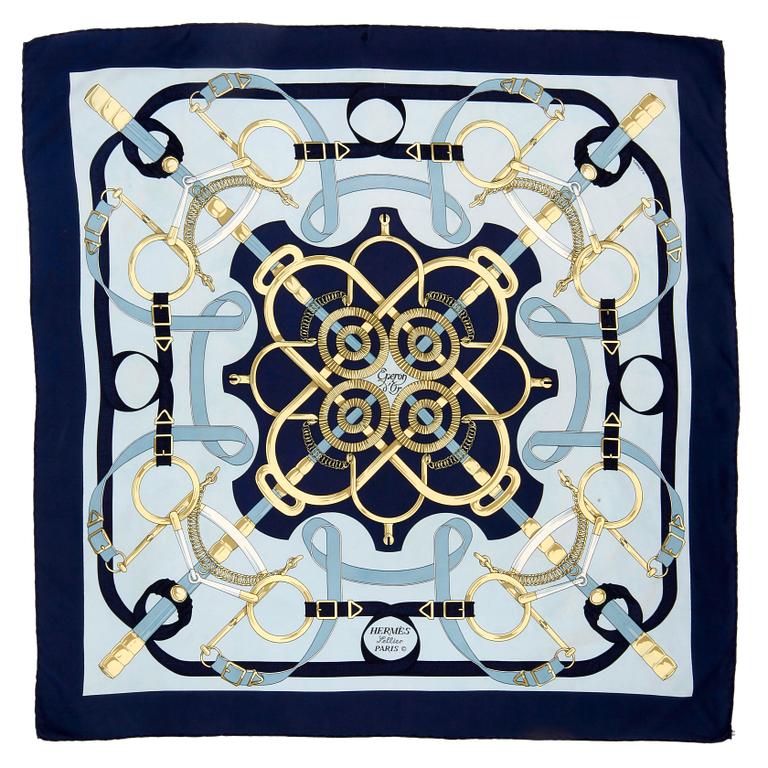 HERMÈS, scarf, "Eperon D'or".