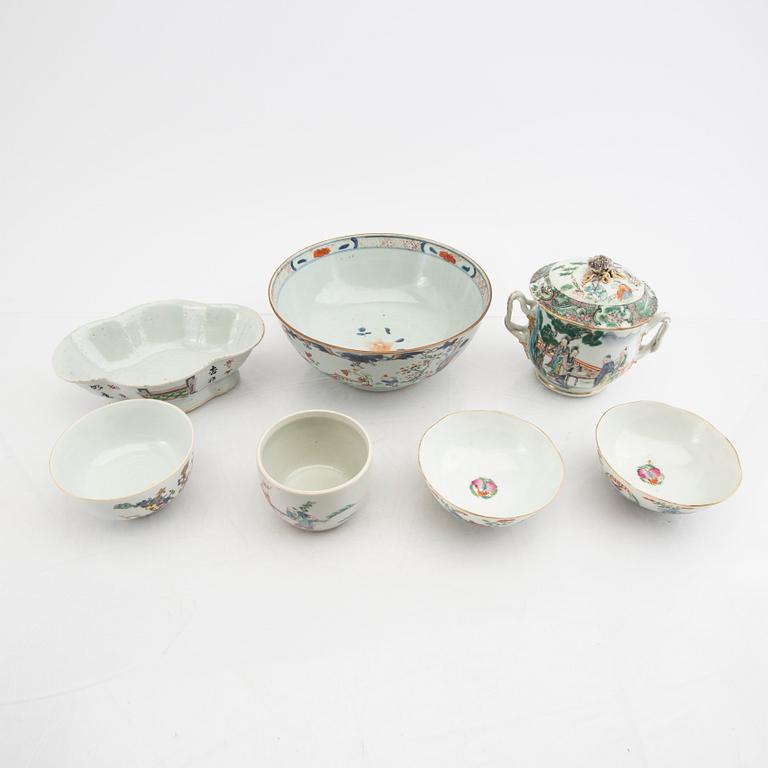 Skålar mm 7 dlr Kina 18/1900-tal porslin.