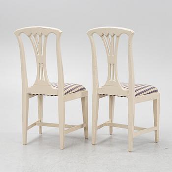 Six Gustavian style 'Fresta' chairs, IKEA, 1990's.