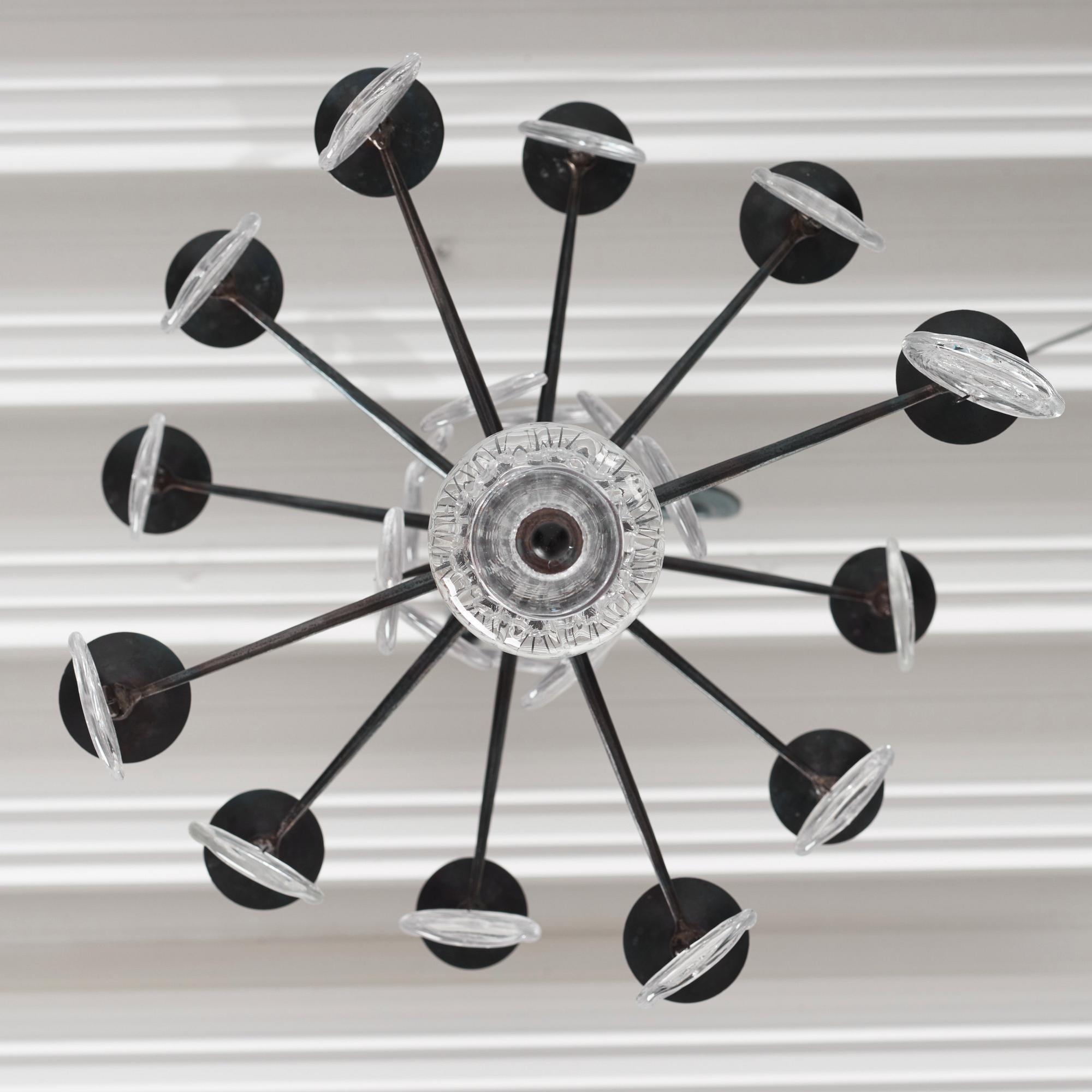 Erik Höglund, an eleven light chandelier, Boda, Sweden, probably 1960-70s.