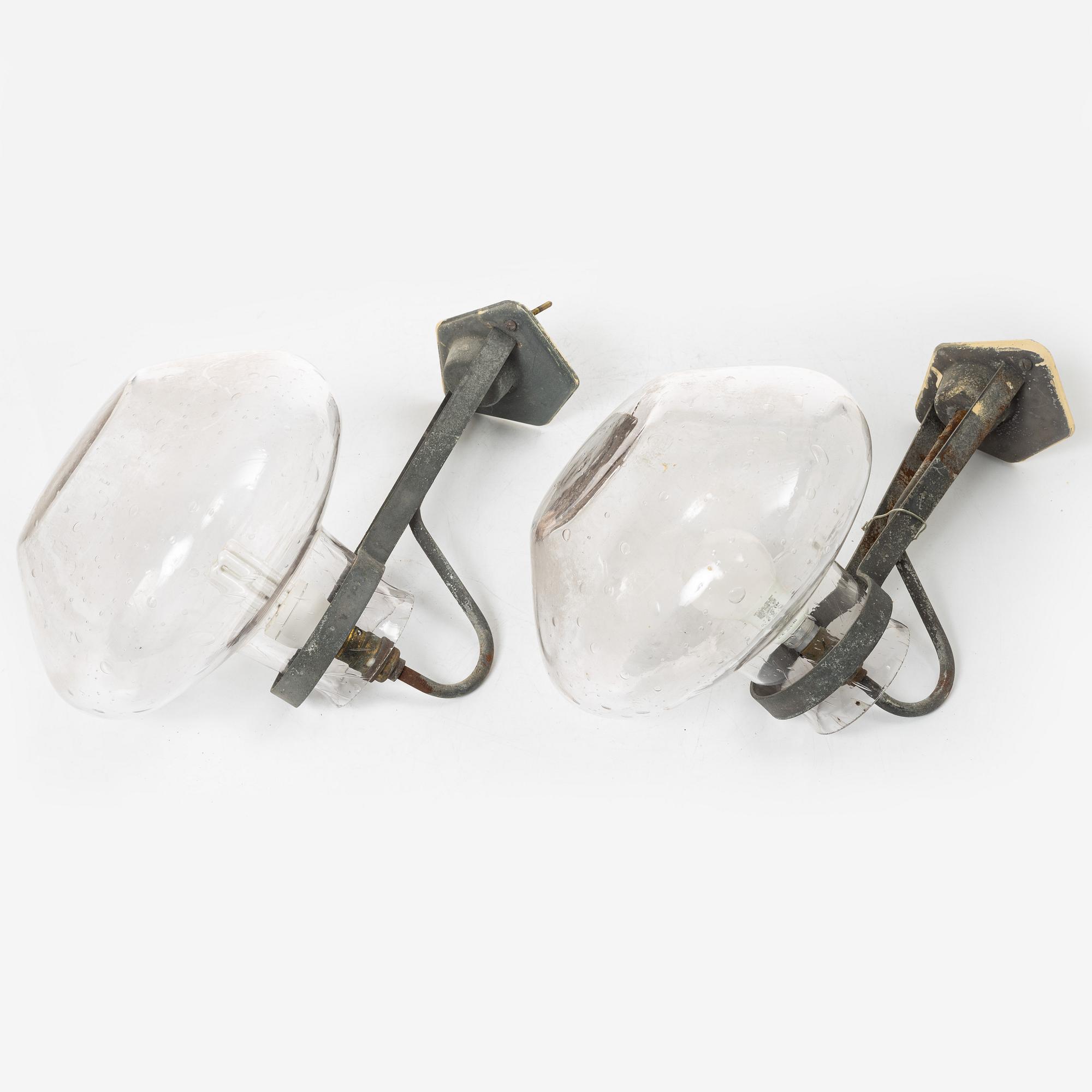 Vägglampor, ett par, Swedish Modern, ASEA, 1900-talets mitt.