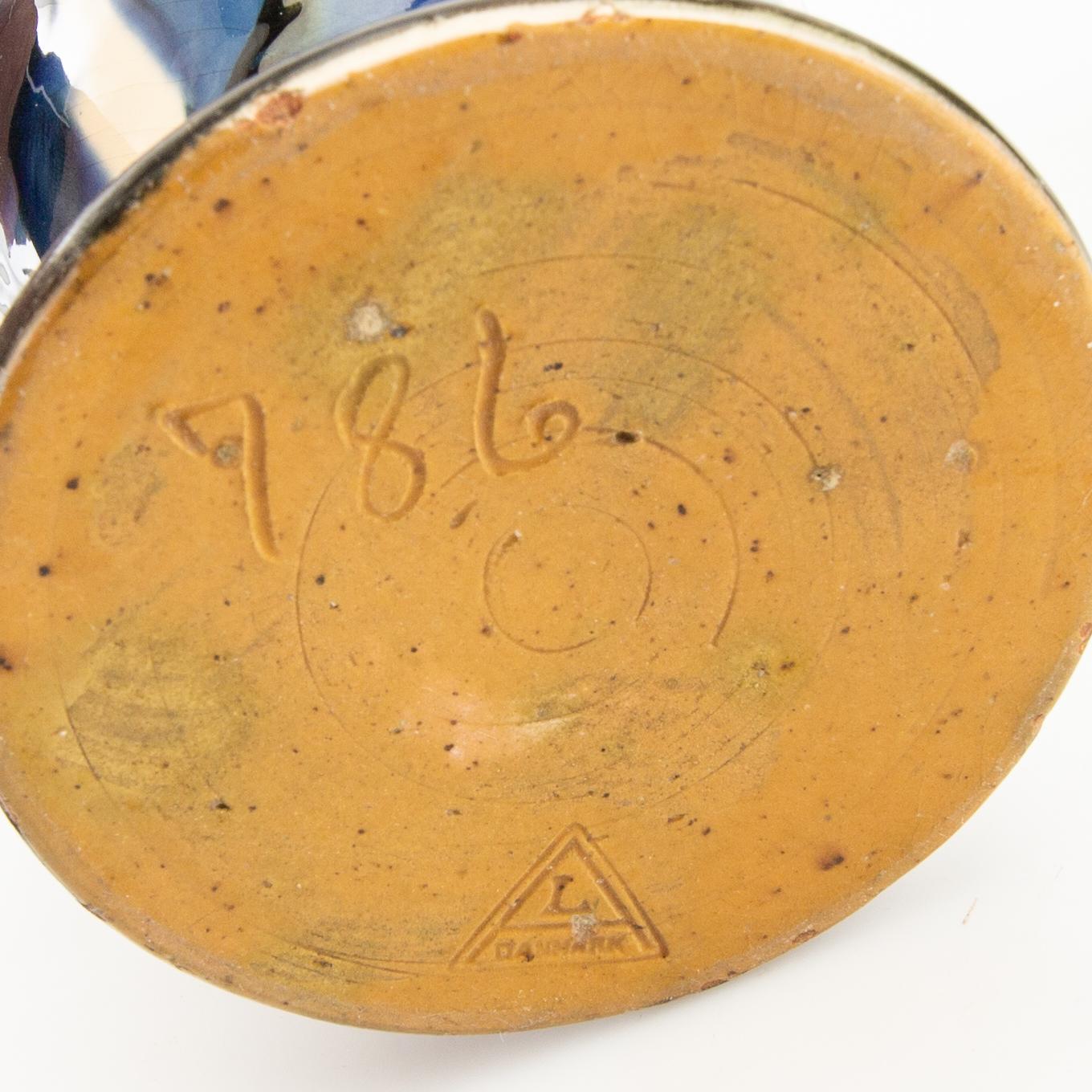 Vaser 4 st Annashaab lervarefabrik Danmark 1910/20-tal glaserat lergods.