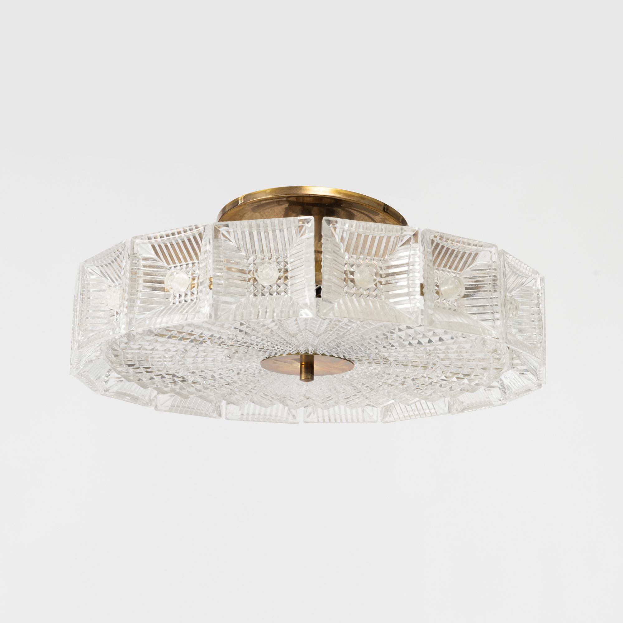 Carl Fagerlund, taklampa, Orrefors, 1900-tales andra hälft.