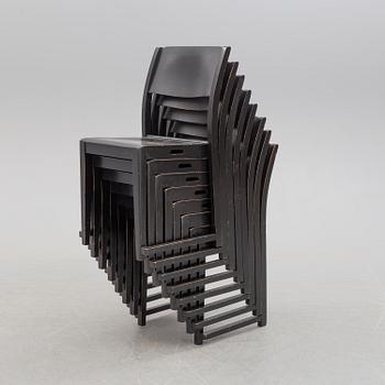 Eight 'Orkesterstolen' chairs by Sven Markelius.