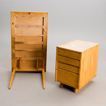 ILMARI TAPIOVAARA, skrivbord och stol, "Domus" Keravan Puuteollisuus 1900-talets mitt.