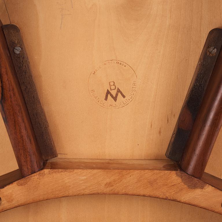 Kurt Østervig, 10 (6+4) rosewood chairs, model “Skagen” no. 27,  Brande Møbelindustri, Denmark 1950-60's.