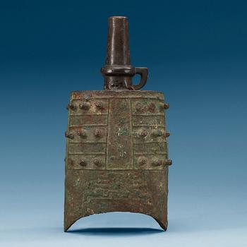 1348. An archaistic bronze bell, Ming dynasty or older.