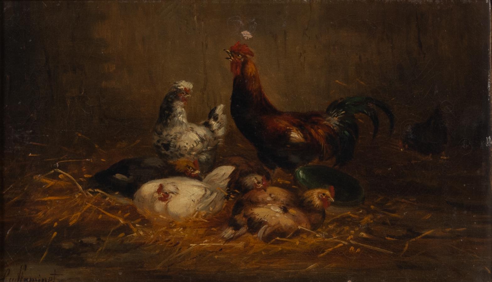 Unknown artist, 19th century. The Hen Family.