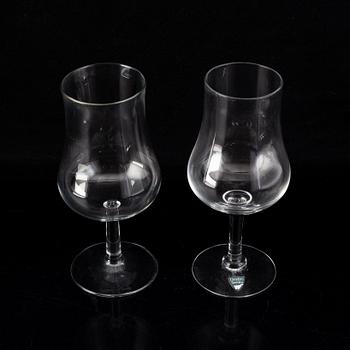 Gunnar Cyrén, 24 'Elixir" wine tasting glasses, Orrefors, Sweden.