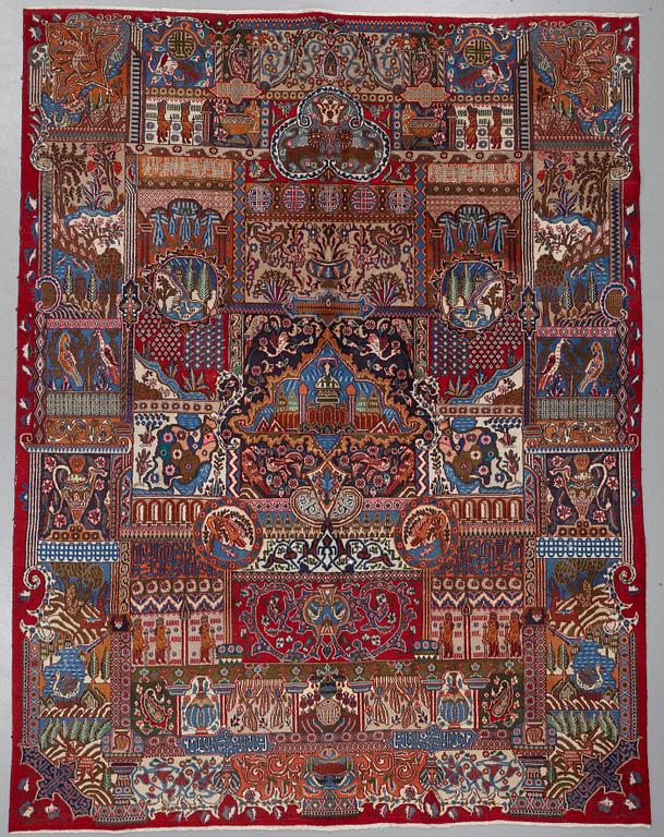 A carpet, Kashmar, ca 380 x 295 cm.