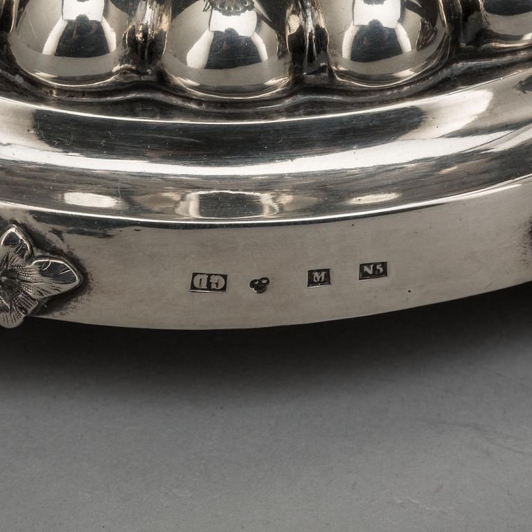 SOCKERSKÅL, silver, Gustaf Dahlgren 1867, Malmö. Ca 940g.