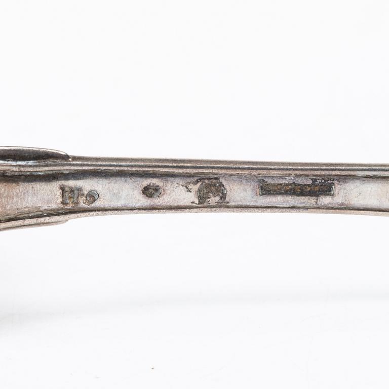 Eleven Swedish silver spoons, 18th/19th century.