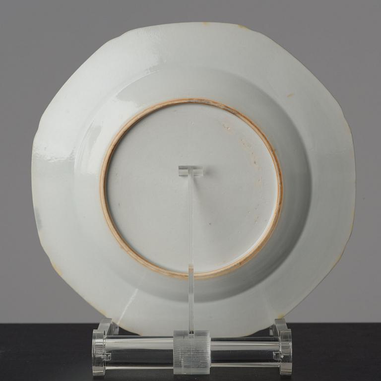 A set of 13 famille rose dessert plates, Qing dynasty, late 18th Century.