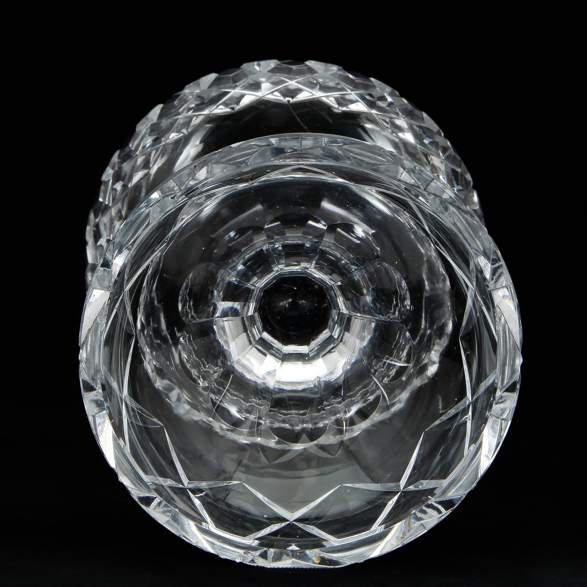 SKÅL PÅ FOT, glas, 1900-tal.