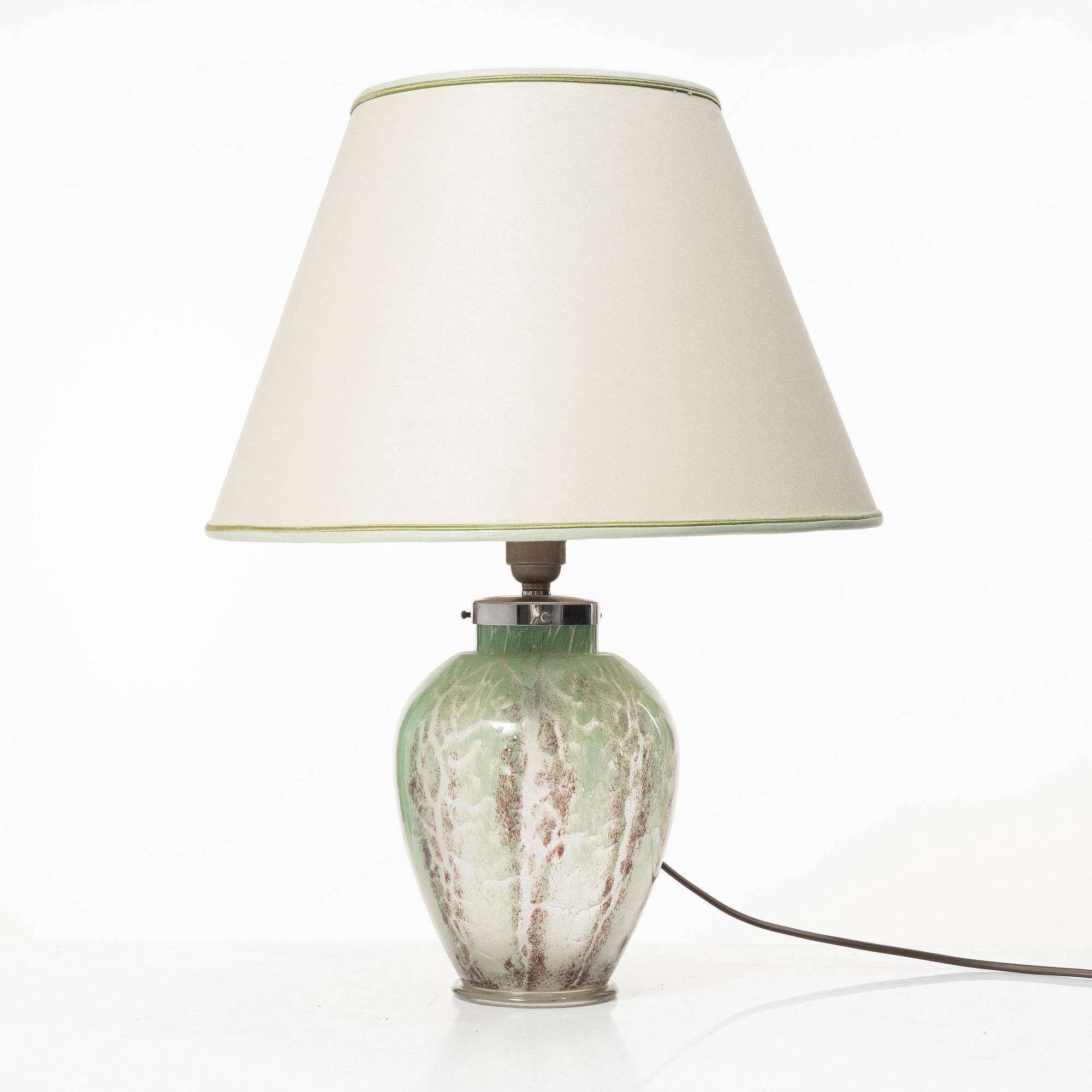 Karl Wiedmann, an "Ikora" table lamp, WMF/Württembergische Metallwarenfabrik, Art Deco 1930s/1940's, Germany.