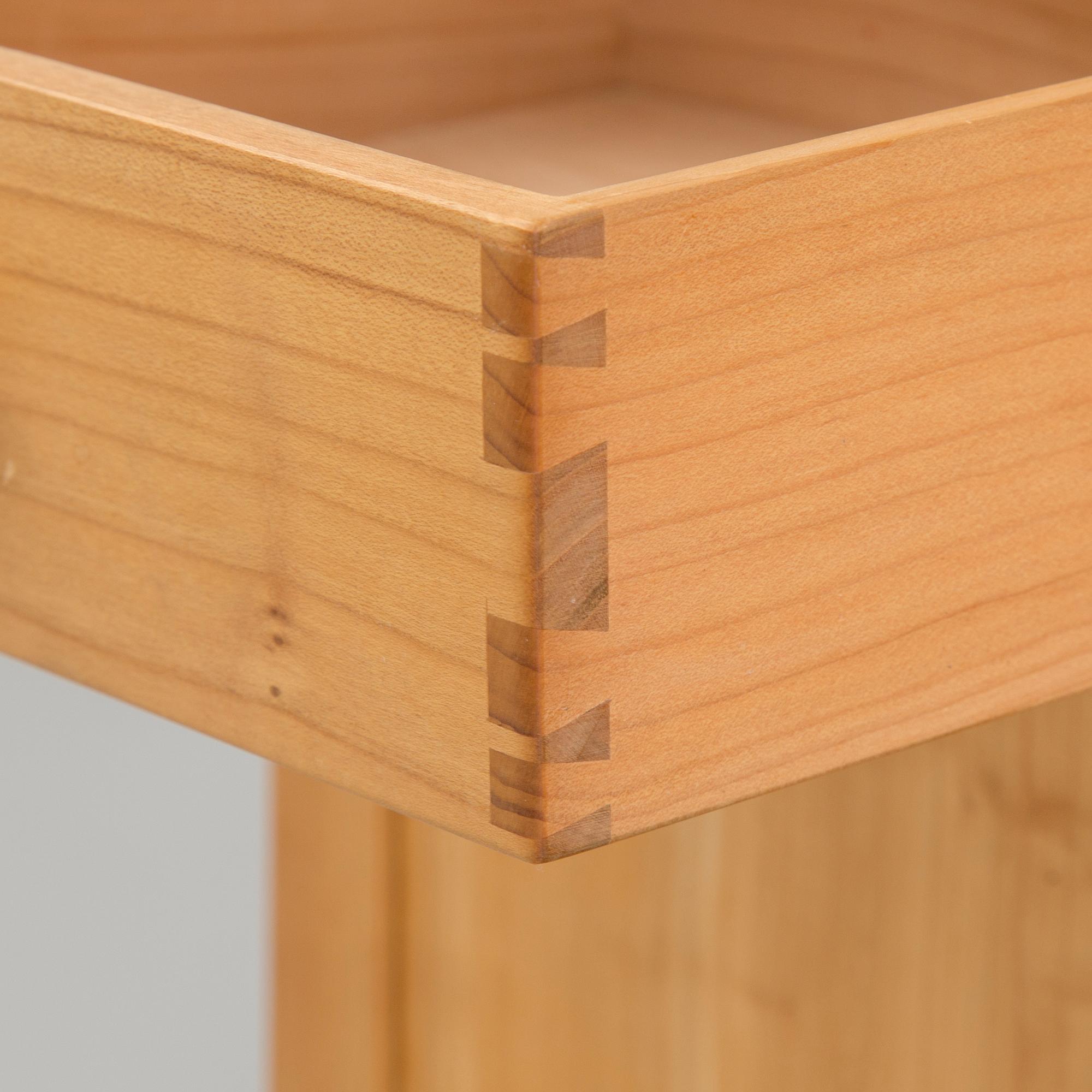 JAMES KRENOV, a cherry wood 'Pagoda' cabinet from 1971. Signed with monogram JK.