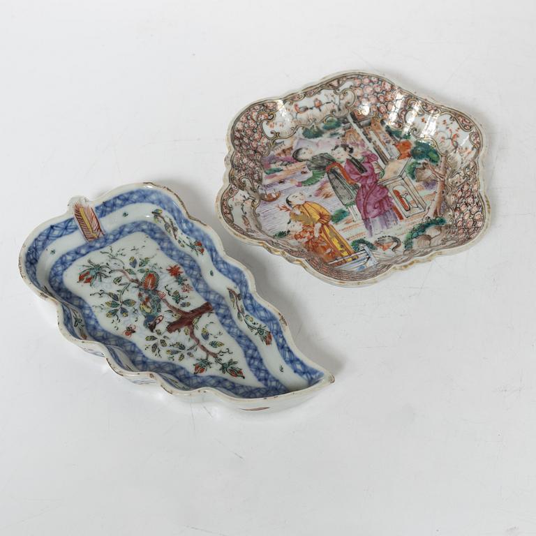 Two Chineseporcelain dishes, Qing dynasty, 18th century.
