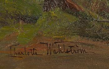 Charlotte Wahlström, oil on canvas, signed.