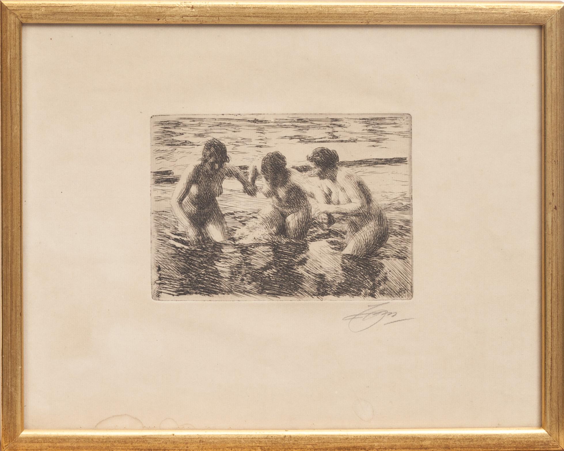 ANDERS ZORN, etsning, signerad i blyerts, signerad och daterad 1919 i plåten.