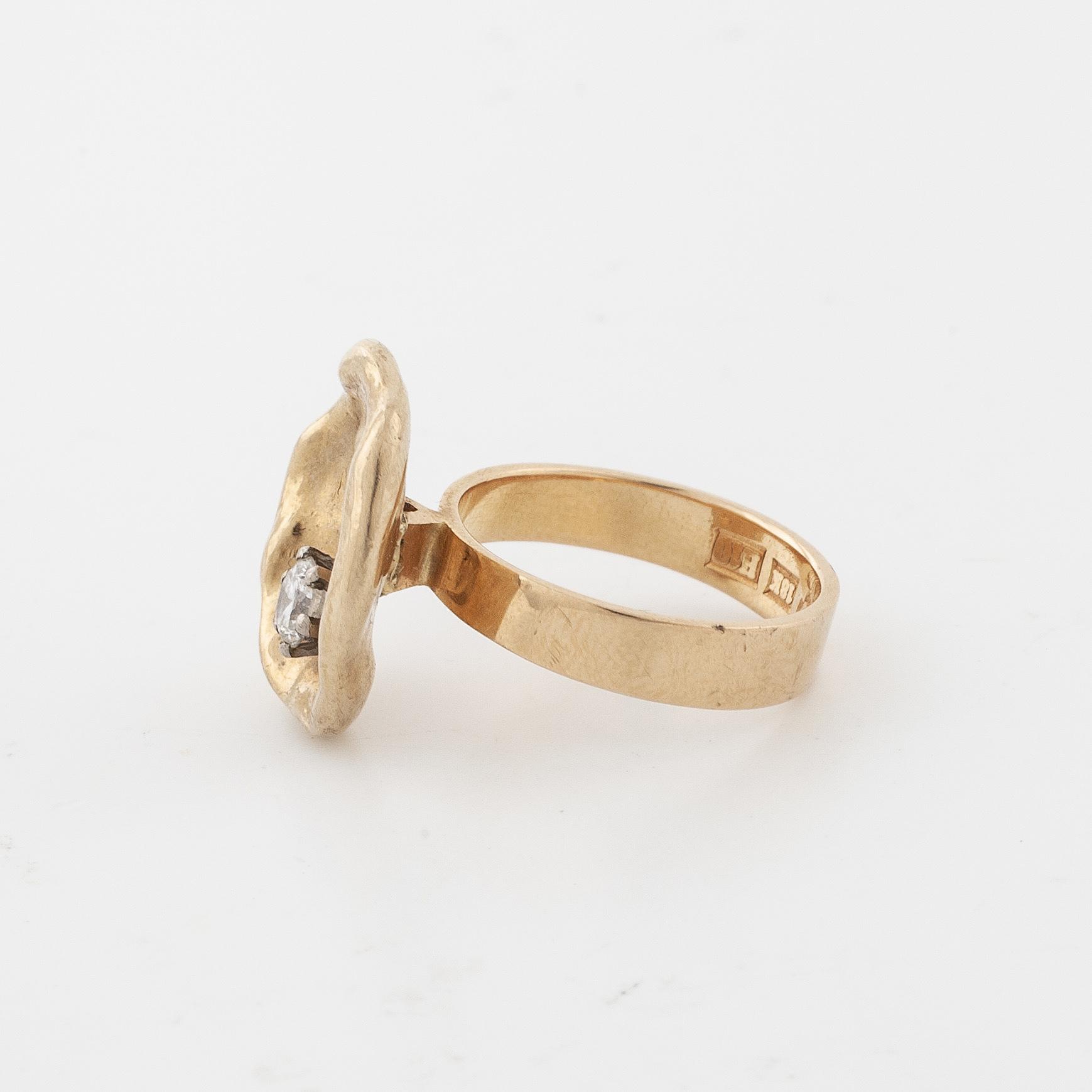 RING, med briljantslipad diamant ca 0.20 ct Schalin, Östersund, 1982.