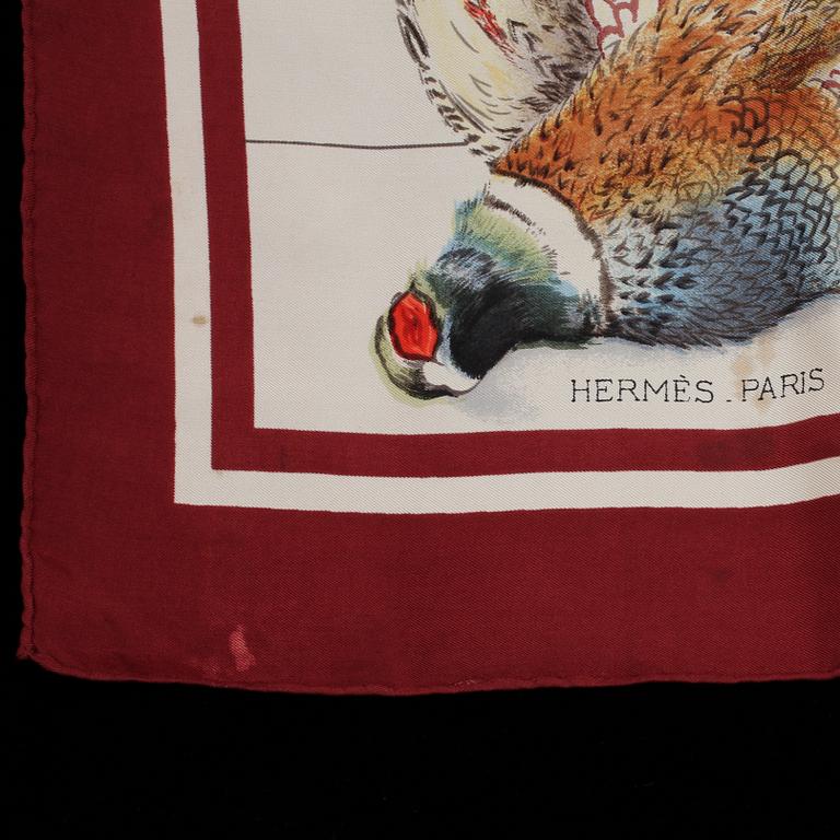 SCARF, siden, "Fleurs et Gibiers", Hermès, Paris, 1900-talets fjärde kvartal.