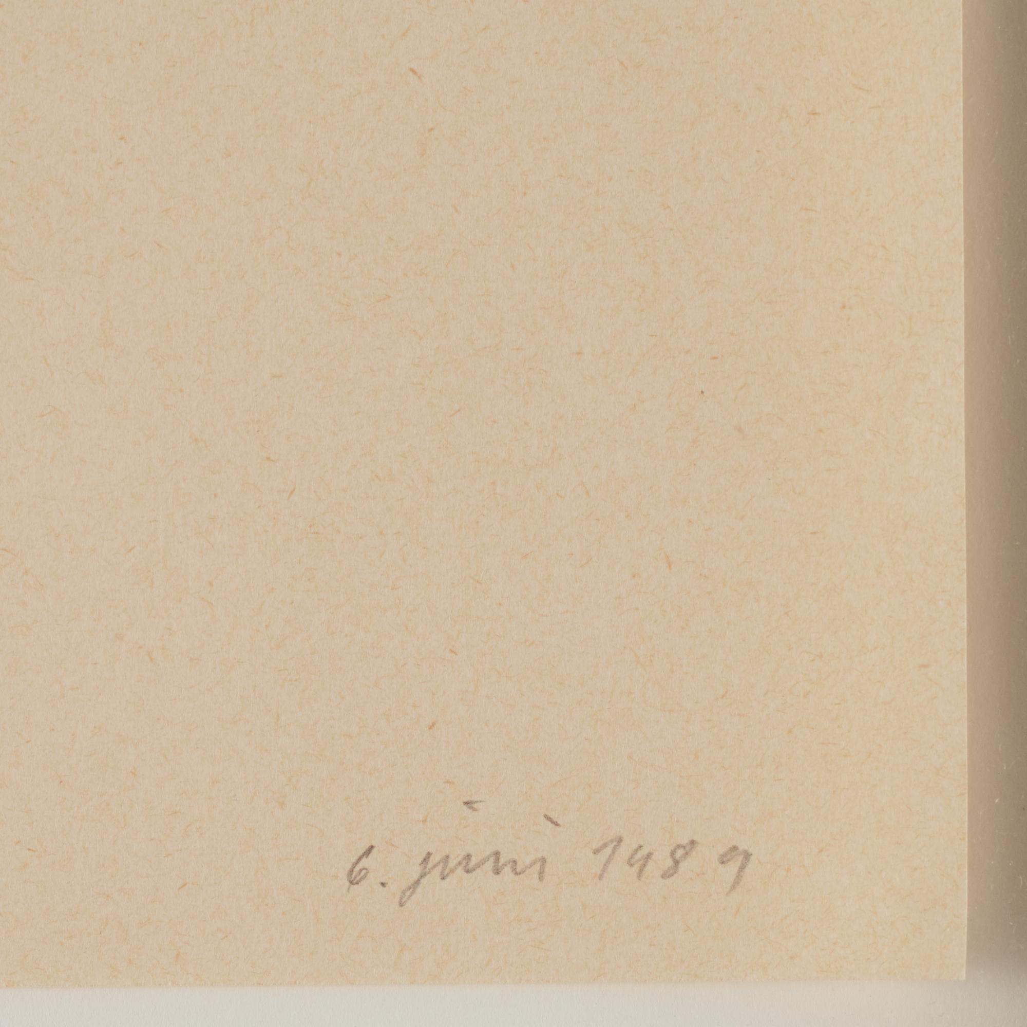 Olav Christopher Jenssen, mixed media on paper, signed and dated 6 juni 1989.