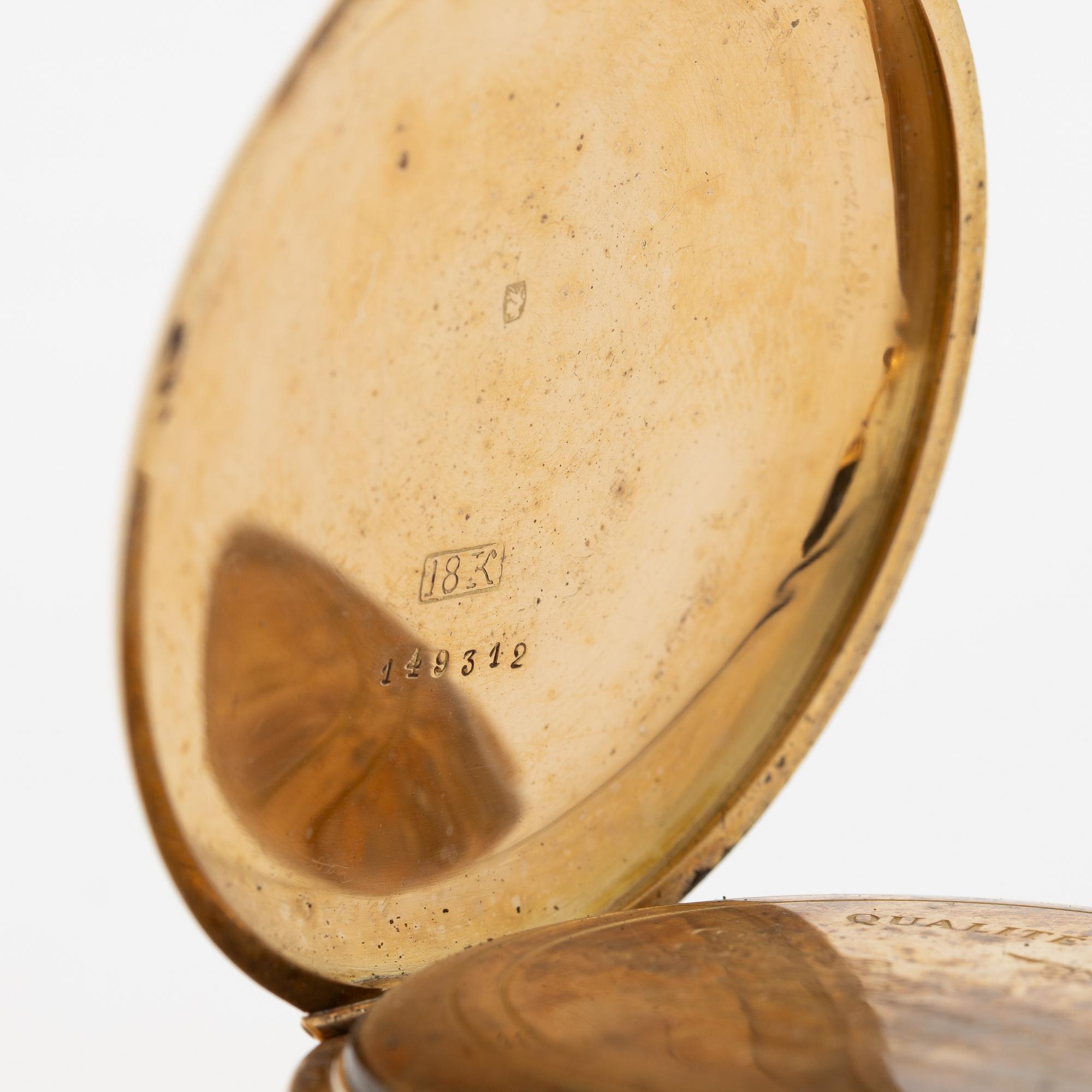 Pocket watch, hunter, 51 mm.