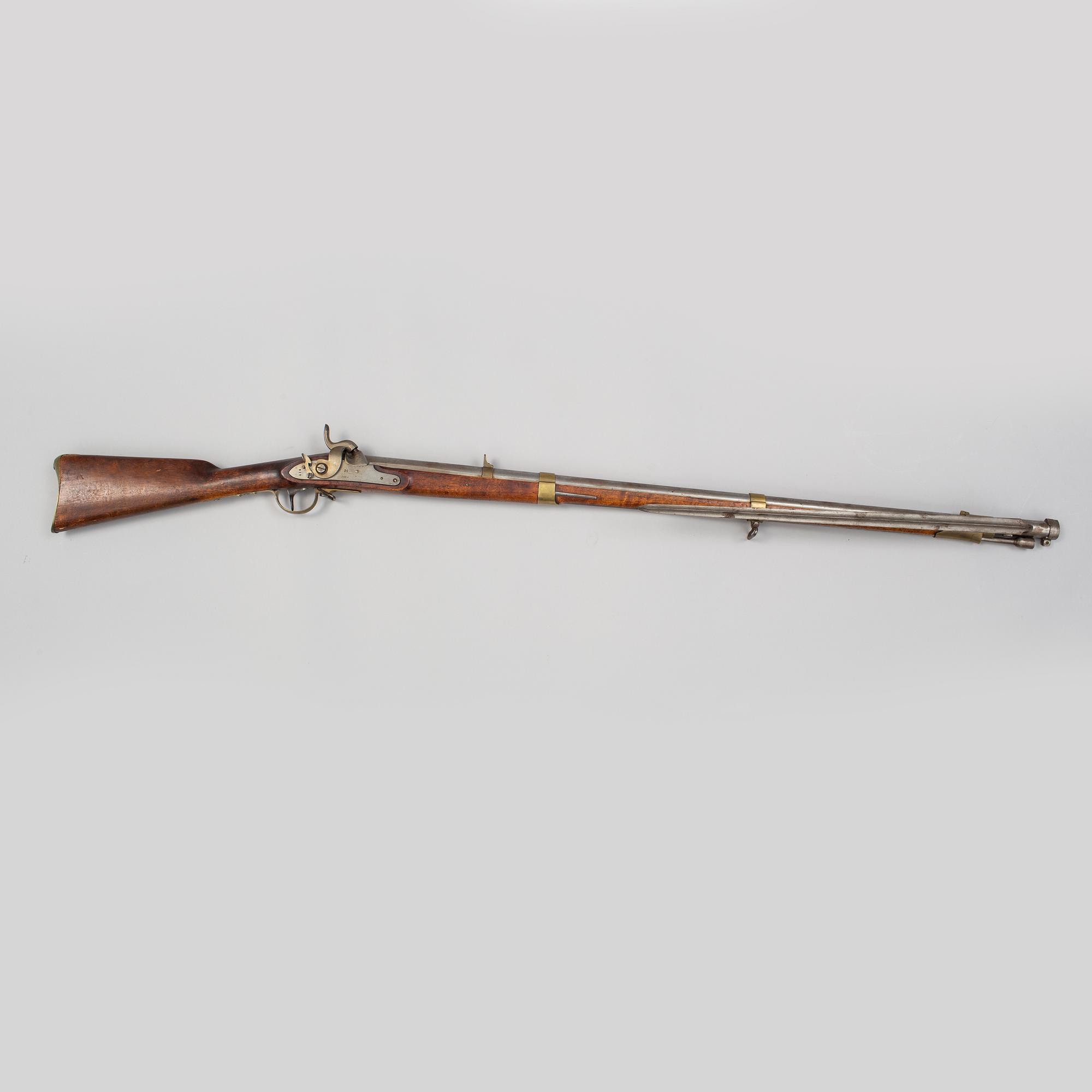 A Swedish percussion rifle 1845-54 pattern.