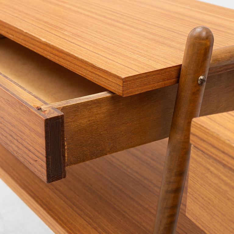 Bedside tables, a pair, teak, 1950s/60s.