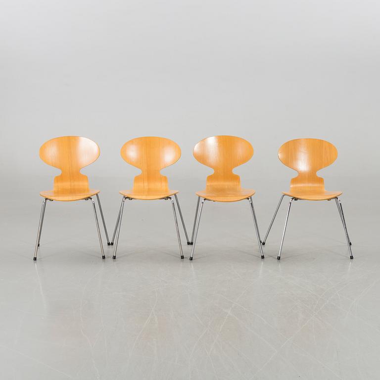 ARNE JACOBSEN, 6 st stolar, "Myran" för Fritz Hansen, 1989.