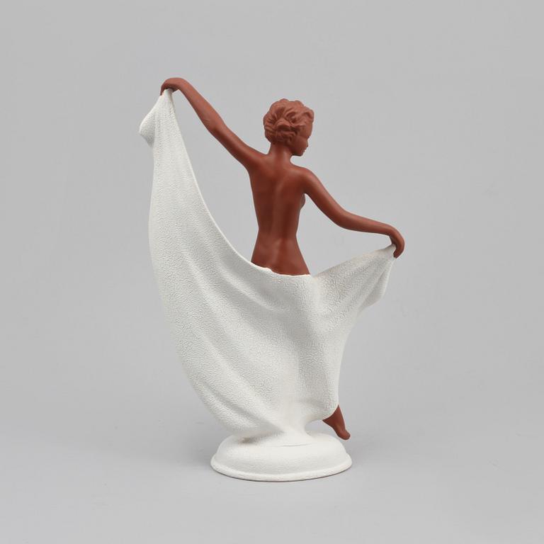 FIGURIN, keramik, möjligen Goldscheider, 1900-talets första hälft.