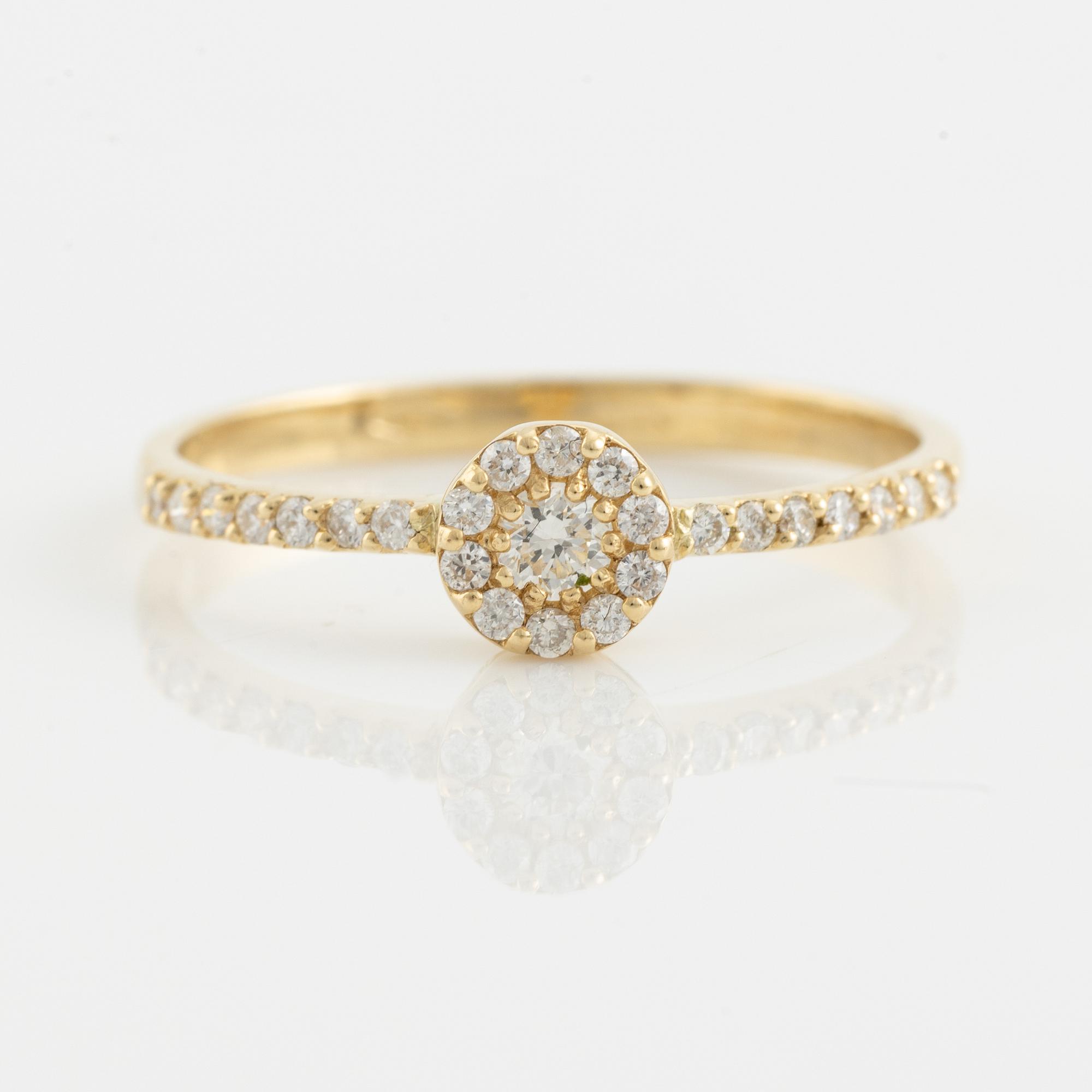 Brilliant cut diamond ring.