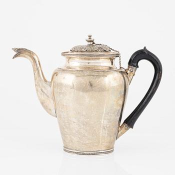 Coffee pot, silver, unidentified hallmarks, 1826.